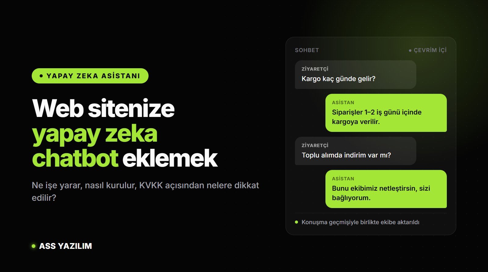 Web Sitenize Yapay Zeka Chatbot Eklemek: Ne İşe Yarar, Nasıl Kurulur?