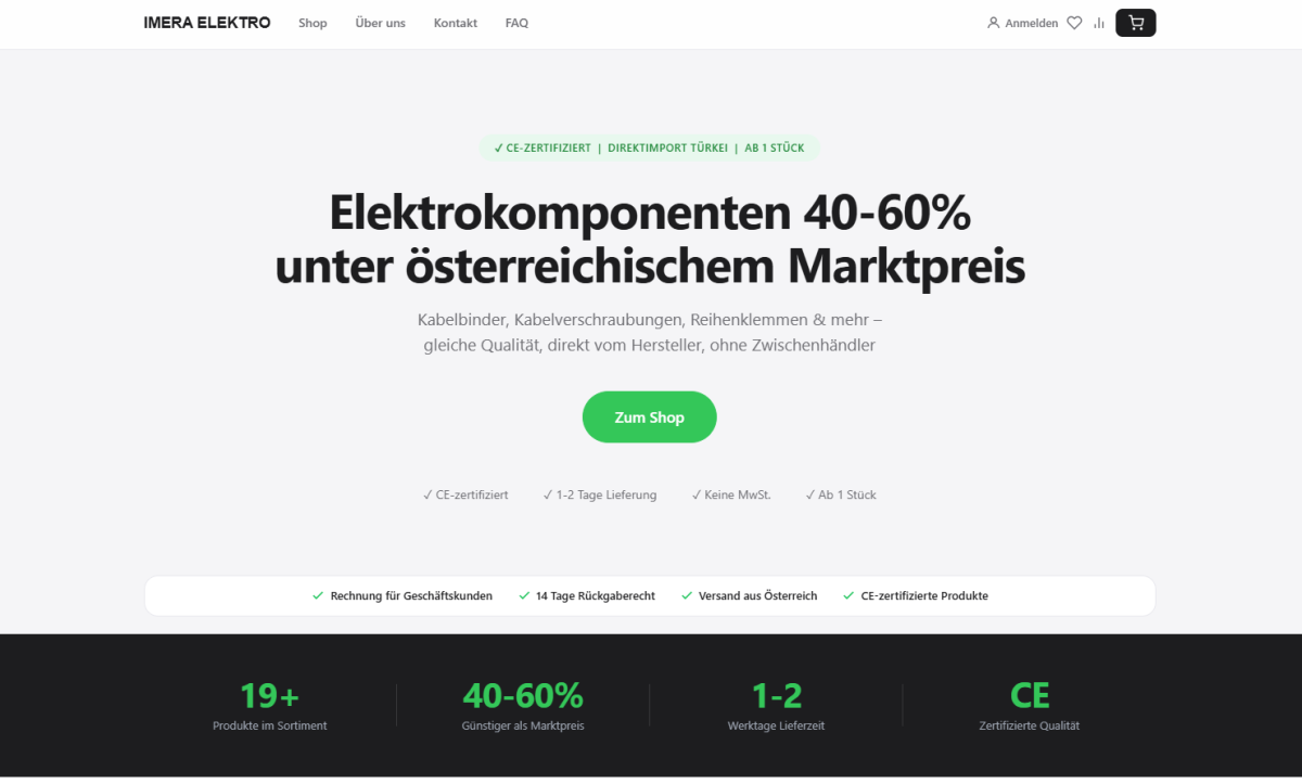 Elektrik Malzemeleri E-Ticaret Sitesi