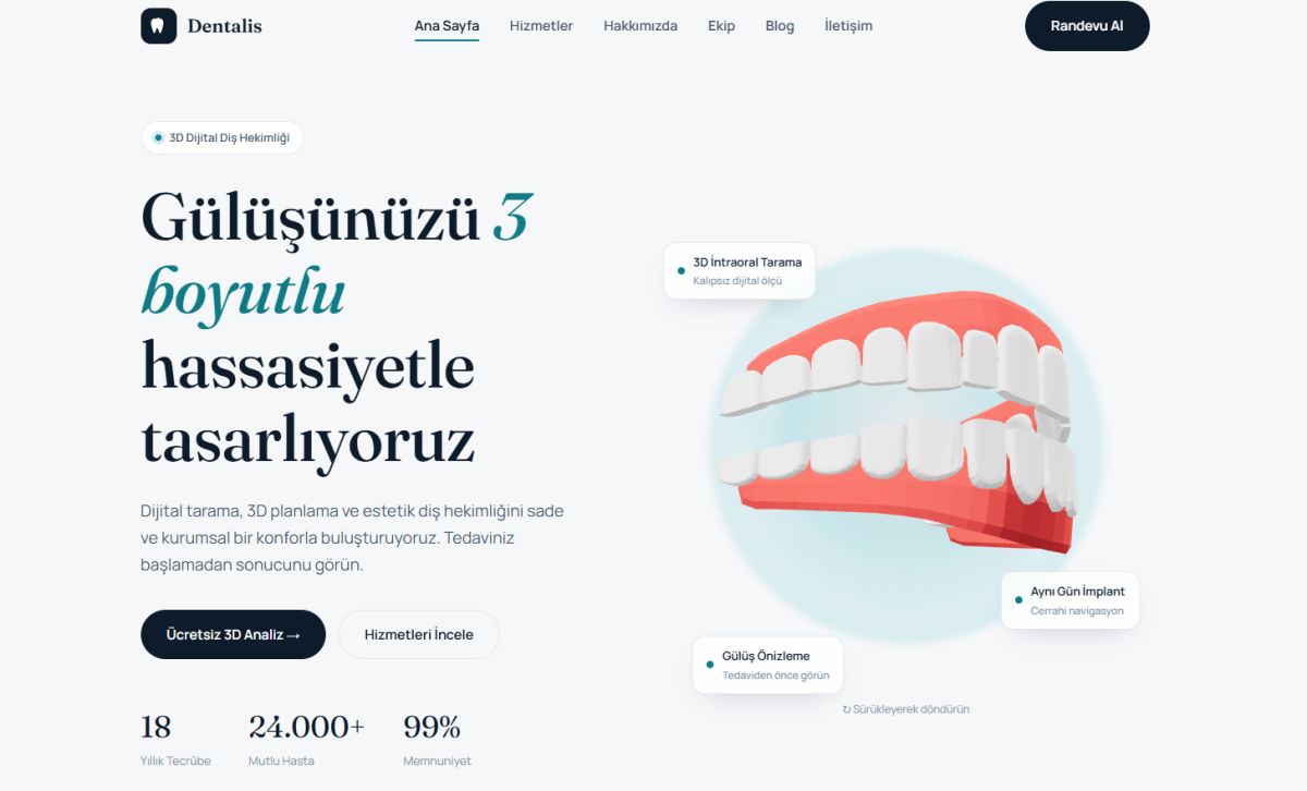 3D PHP Diş Kliniği Scripti